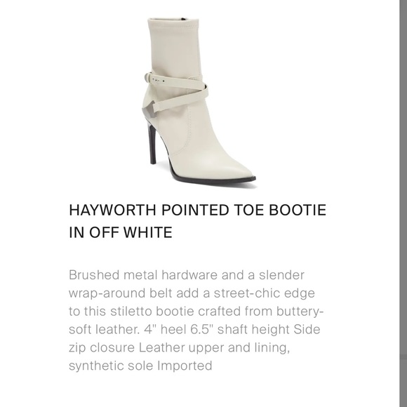 NEW Reiss Hayworth Pointed Toe Stiletto bootie white 40 - Picture 8 of 8
